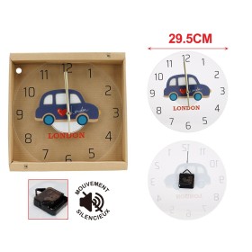 Orologio Da Parete Diametro 29.5cm In Vetro Disegno Car London