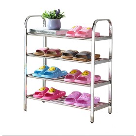 Scarpiera Acciaio 4 Ripiani 60X26X66cm Scaffali Portascarpe