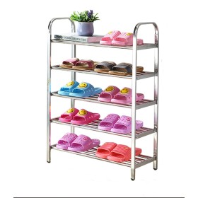 Scarpiera Acciaio 5 Ripiani 60X26X82cm Scaffali Portascarpe