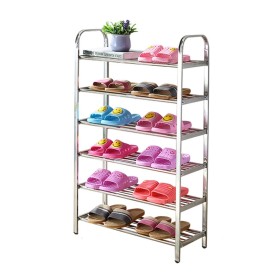 Scarpiera Acciaio 6 Ripiani 60X26X99cm Scaffali Portascarpe