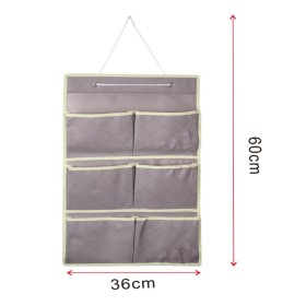 Borsa Portaoggetti da Parete Sacca Portatutto Da Appendere 6 Tasche 36X60cm