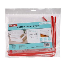 6 Pezzi Custodie per Piumino Contenitore Trasparenti Multiuso in Plastica con la Maniglia per Articoli Stagionali Chiusura Cerniera 53x45x15cm