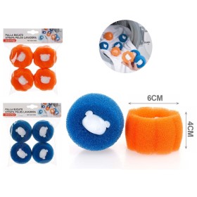 4 Pezzi Acchiappa Peli Lanugine per Lavatrice Sfere per Bucato Riutilizzabili per Cani Gatti Abbigliamento Biancheria Peluche in Lavatrice