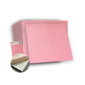10 PZ Carta da Parati 3D Rosa Pannelli Autoadesivi Per Pareti Muri Wallpaper 77X70cm Tot. 5,39mq