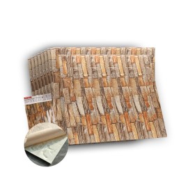 10 PZ Carta da Parati 3D Effetto Mattoni Pannelli Autoadesivi Per Pareti Muri Wallpaper 77X70cm Tot. 5,39mq