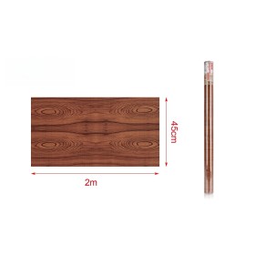 6 Rotoli Carta Adesive Per Mobili 45X200cm Legno Scuro Carta da Parati Autoadesive Rivestimento PVC Lavabile