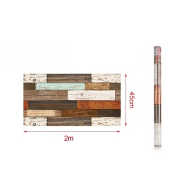 6 Rotoli Carta Adesive Per Mobili 45X200cm Legno Pallet Carta da Parati Autoadesive Rivestimento PVC Lavabile