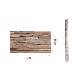 6 Rotoli Carta da Parati Autoadesiva 45X200cm Effetto Mattone Carta Adesive Per Mobili Rivestimento PVC Lavabile