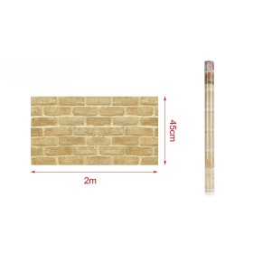 6 Rotoli Carta da Parati Autoadesiva 45X200cm Effetto Mattone Carta Adesive Per Mobili Rivestimento PVC Lavabile
