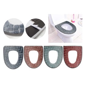 Copri Sedile per WC Copriwater in Tessuto Universale - Scalda Water Tavoletta WC da Bagno - Dimensioni 42x36 cm