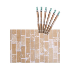 6 Rotoli Carta da Parati Autoadesiva 45X200cm Effetto Mattone Carta Adesive Per Mobili Rivestimento PVC Lavabile