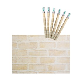 6 Rotoli Carta da Parati Autoadesiva 45X200cm Effetto Mattone Carta Adesive Per Mobili Rivestimento PVC Lavabile
