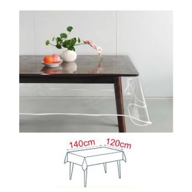 Tovaglia Trasparente Rettangolare in PVC per Tavolo da Pranzo Picnic Impermeabile Resistente all'Usura Facile da Pulire 140x120cm