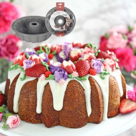 Stampo in Silicone Multiuso per la Torta Antiaderente TermoresistenteDiametro 24cm Altezza 7.5cm Modello I