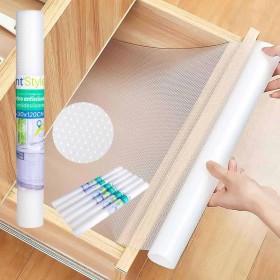 6 Pezzi Tappetino per Cassetti Ritagliabile, Rivestimento Non-Adesivo EVA Plastica Antiscivolo Versione a Bollicine 30x120cm