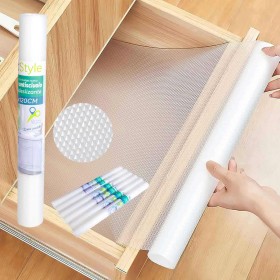 6 Pezzi Tappetino per Cassetti Ritagliabile, Rivestimento Non-Adesivo EVA Plastica Antiscivoloi Versione a Quadretti 30x120cm
