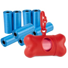 Dispenser Colorati a Forma di Osso Porta Sacchetti per Cani Con 15 Sacchetti Inclusi