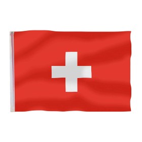 Bandiera Svizzera 145X90cm In Tessuto Poliestere Con Passante Per L'Asta