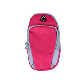 Borsa da Braccio Sportiva Sacchetto Bracciale Porta Cellulare Con Uscita Cavo Auricolari Colore Rosa