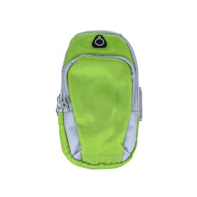 Borsa da Braccio Sportiva Sacchetto Bracciale Porta Cellulare Con Uscita Cavo Auricolari Colore Verde