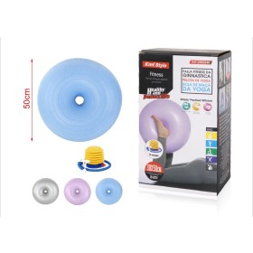 Palla Pilates Fitness Da Ginastica Yoga Forma Ciambella Diametro 30x50cm Colore Assortito