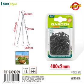 4 Pezzi Catenella Sospesa Catene Appesa Pianta Lunghezza 400mm Catena Spessore 2mm con Ganci
