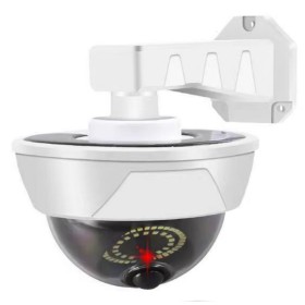 Lampada Led Con Pannello Solare e Sensore Movimento 5W 500lm 6500K Con Forma di Finta Telecamera Dome