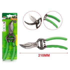 Forbici Cesoia Tagliarami 210mm Con Molla Rami Massimo Tagliabile 22mm per Potatura Giardinaggio Professionale