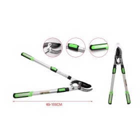 Cesoia per Siepi Telescopica Regolabile 69-100cm Tagliasiepi Manuale Leggera e Potente Forbice da Potatura Giardino