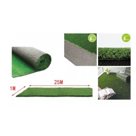 Prato Sintetico da Esterno 1mX25m Spessore 8mm Erbe Finta