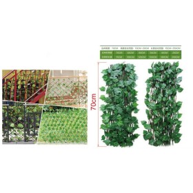 Recinzione Estensibile con Foglie Artificiali Di Vite 70X15cm