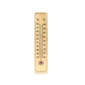 Termometro Analogico Ambiente In Legno Per Esterno Giardino e Interno -40°C--+50°C 220X50X8mm