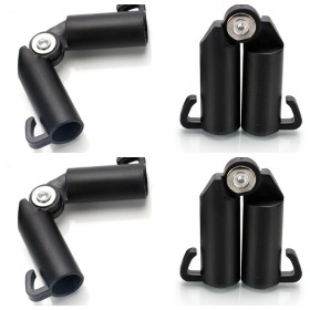 8 Pezzi Raccordi Connettori Traliccio Per Bastone Supporto Piante Snodabile 180° 11mm