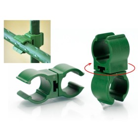 20 Pezzi Raccordi Connettori Per Bastone Supporto Piante Snodabile 360° 11mm