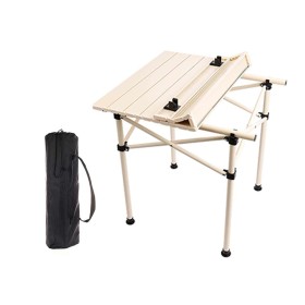 Tavolo Pieghevole da Giardino con Piedini in Gomma Tavolino Portatile Salvaspazio e Leggero per Picnic 50*51*50cm