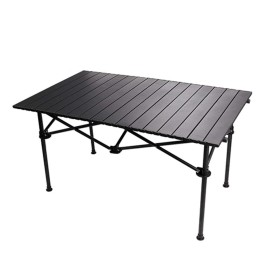 Tavolo Pieghevole da Esterno Tavolino da Campeggio Richiudibile Salvaspazio con Borsa per Trasporto 91.5x55x50CM Nero