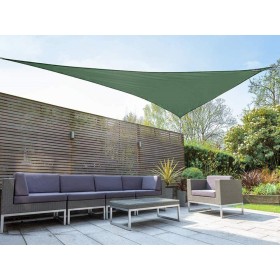 Tenda a Vela Triangolare Colore Verde 3X3X3m Parasole Per Giardino Terrazza