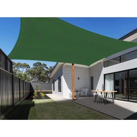 Tenda a Vela Quadrato Colore Verde 3X3m Parasole Per Giardino Terrazza