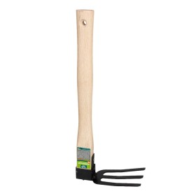 Zappa a Forcella da Giardino in Acciaio con Manico in Legno L38 x W7.3x H15cm Strumento di Trapianto di Giardino Domestico