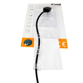 Fermacavo, Clip Trasparenti per Cavi Set da 16 Organizzatori di Cavi per Casa e Ufficio, Adesivi a Lunga Durata per la Gestione di Cavi di Mouse, TV, PC e Laptop