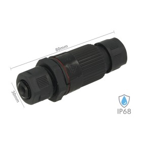 Connettore Manicotto di Collegamento IP68 3 Poli Modello Plug Play Maschio Femmina Piu Facile Max 2,5mmq