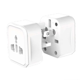 Adattatore Presa Universale da Viaggio, 250V~ 6A,Protezione di Sovracarico,Spine Adatto per più di 180 paesi Bianco