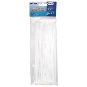 50 Pezzi Fascette Stringicavo Bianco 2,5 X 200 MM