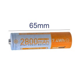 Pila Batteria 18650 Ricaricabile 2800mAh 3,7V Litio
