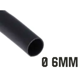 1 Metro Tubo Guaina Termorestringente Diametro 6mm Colore Nero