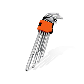 9 Chiavi Torx a Brugola T10-T50 Taglio Grande Lunghezza Da 88mm Fino 222mm