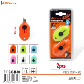 2 Pezzi Mini Taglierino Tascabile Cutter Coltelli Multiuso Portachiavi Colore Assortito