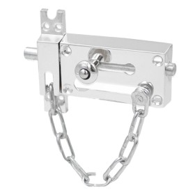 Catena per Porta Anteriore Serratura Porta Sicurezza in Acciaio Inossidabile ARGENTO 91x40mm