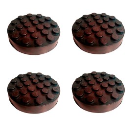 4 Pezzi Tamponi a Cuffia in Gomma Tondo 120x27mm Con 3 Pioli