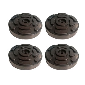 4 Pezzi Tamponi a Cuffia in Gomma Tondo 140x27mm Co Foro Centrale Per Ponte Sollevatore Ravaglioli OMCN